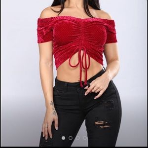 Velvet Crop Top